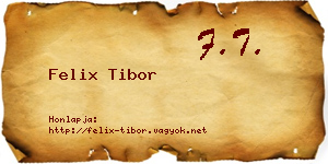 Felix Tibor névjegykártya
